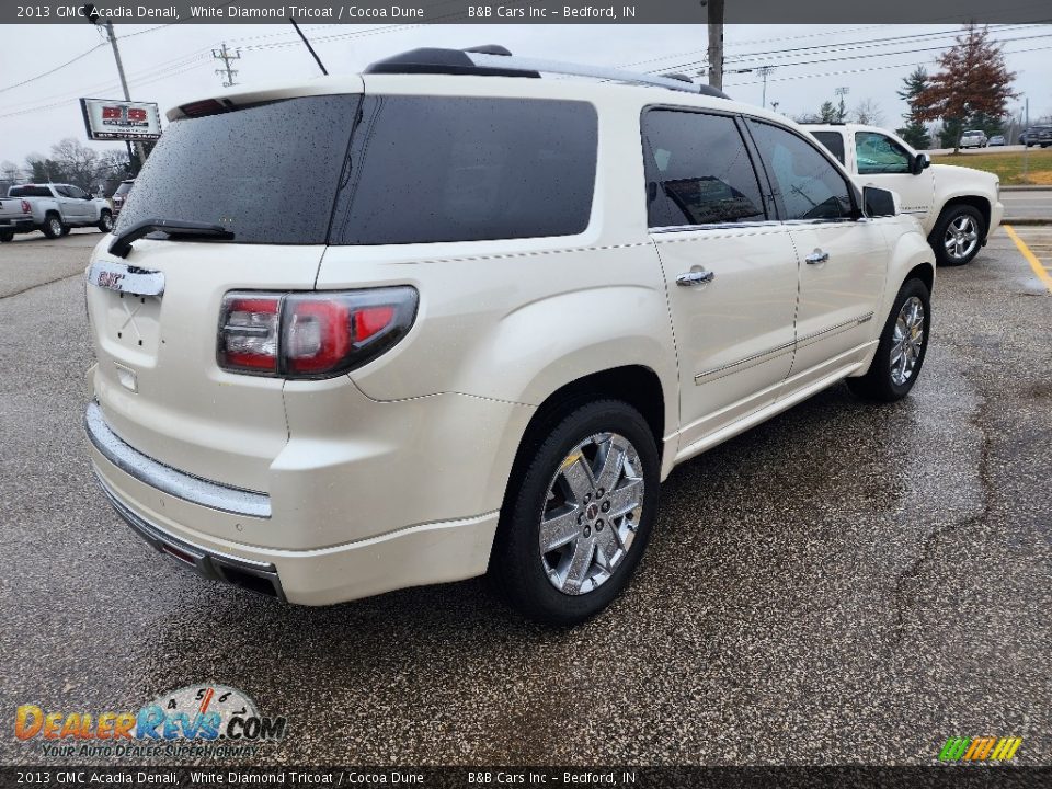 2013 GMC Acadia Denali White Diamond Tricoat / Cocoa Dune Photo #4