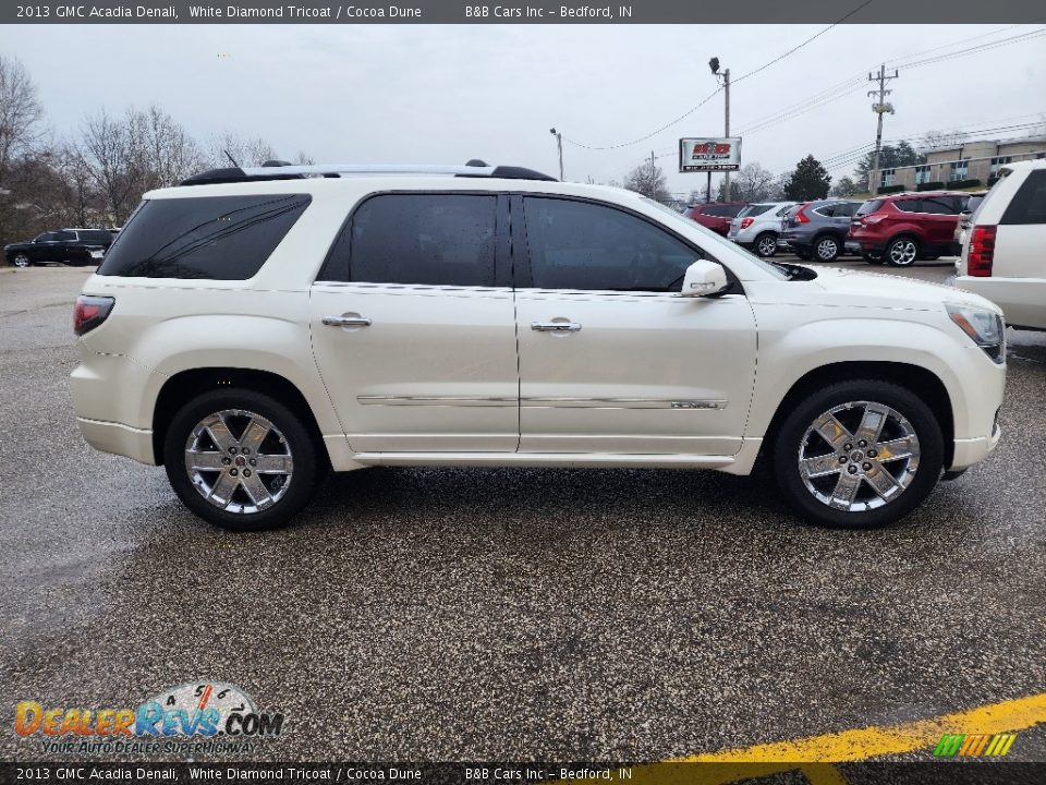 2013 GMC Acadia Denali White Diamond Tricoat / Cocoa Dune Photo #6