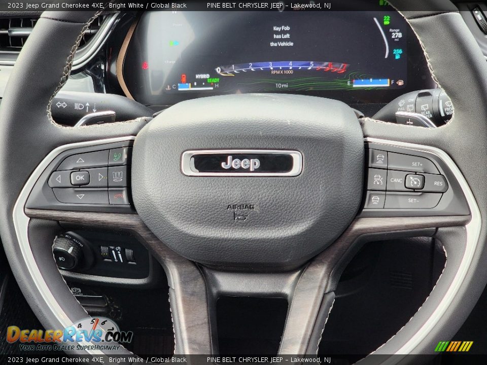 2023 Jeep Grand Cherokee 4XE Bright White / Global Black Photo #10