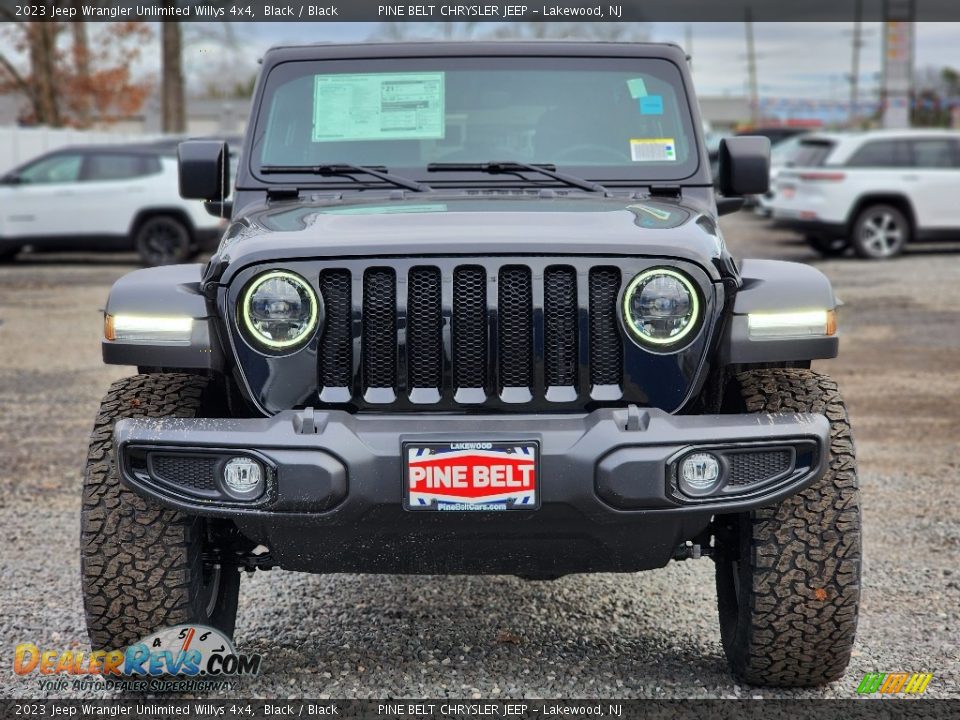 2023 Jeep Wrangler Unlimited Willys 4x4 Black / Black Photo #2