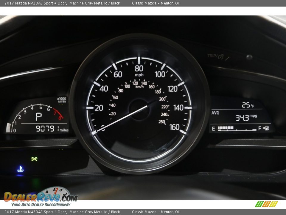 2017 Mazda MAZDA3 Sport 4 Door Machine Gray Metallic / Black Photo #8