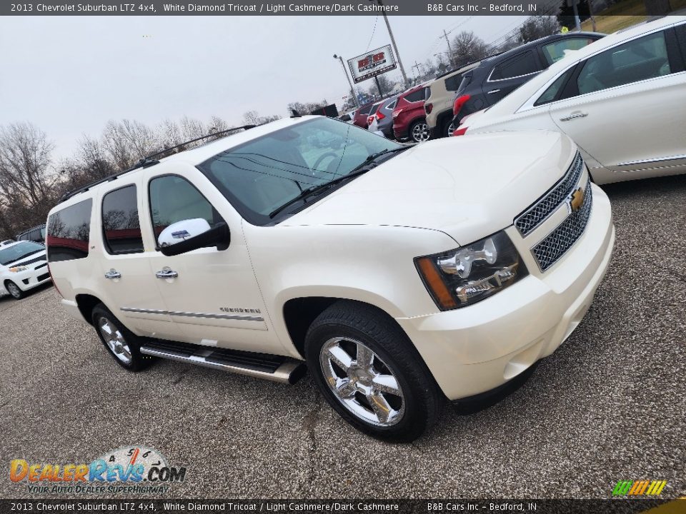 2013 Chevrolet Suburban LTZ 4x4 White Diamond Tricoat / Light Cashmere/Dark Cashmere Photo #2