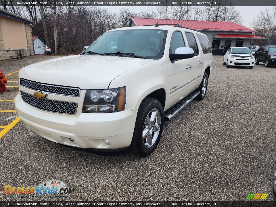 2013 Chevrolet Suburban LTZ 4x4 White Diamond Tricoat / Light Cashmere/Dark Cashmere Photo #4