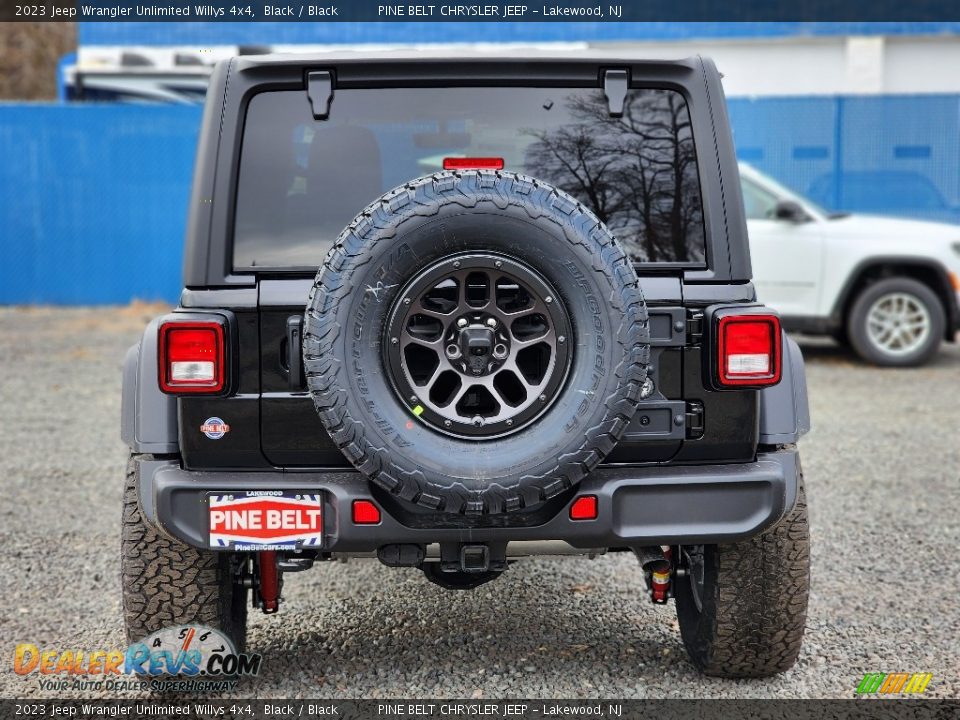 2023 Jeep Wrangler Unlimited Willys 4x4 Black / Black Photo #6