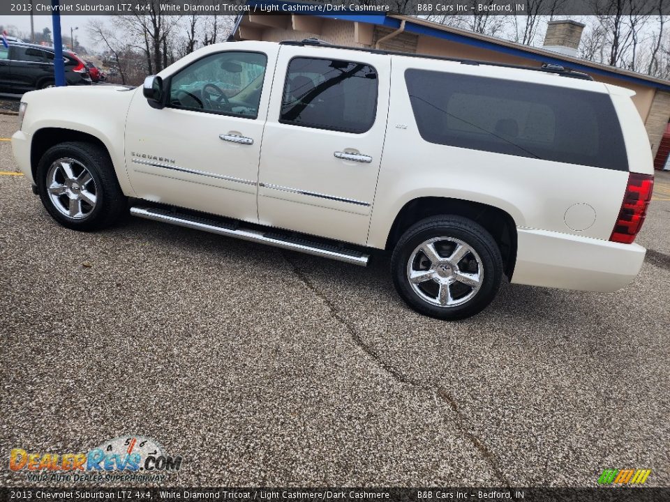 2013 Chevrolet Suburban LTZ 4x4 White Diamond Tricoat / Light Cashmere/Dark Cashmere Photo #5