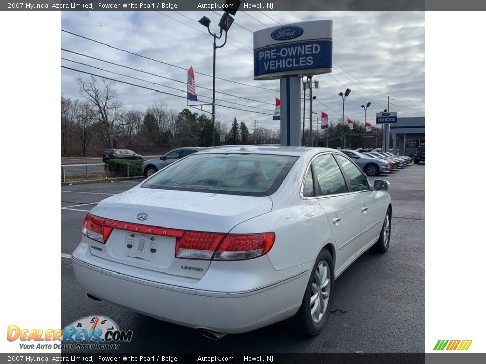 2007 Hyundai Azera Limited Powder White Pearl / Beige Photo #4