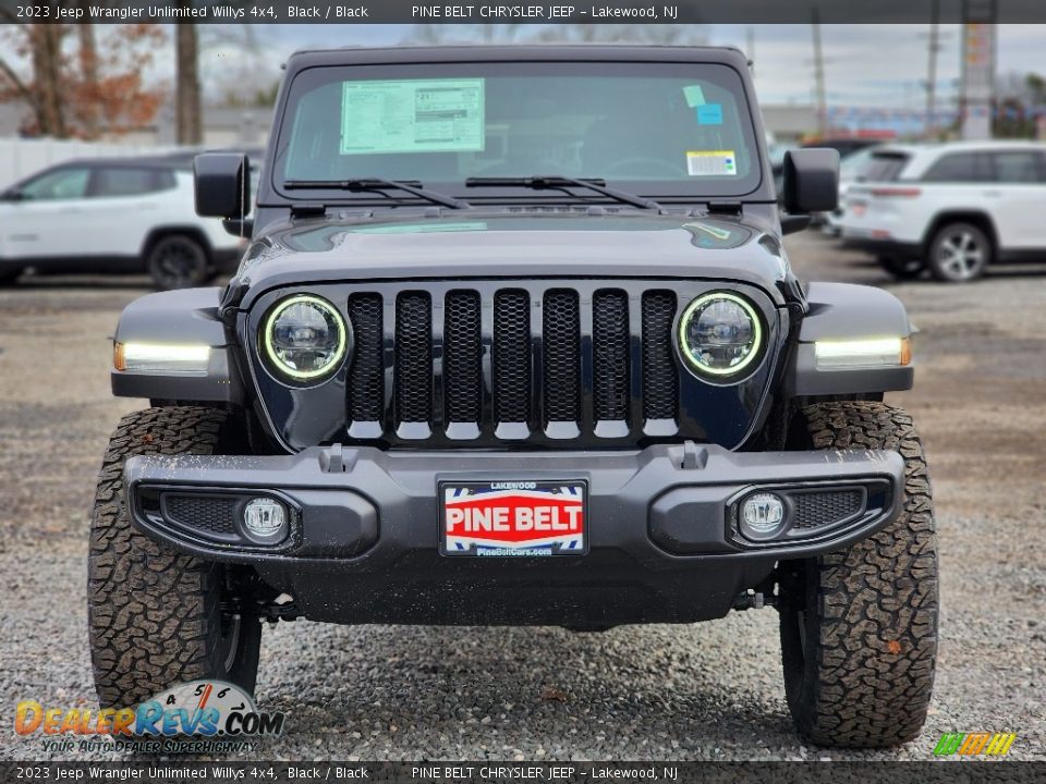 2023 Jeep Wrangler Unlimited Willys 4x4 Black / Black Photo #2