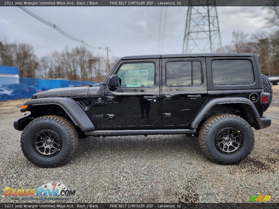Black 2023 Jeep Wrangler Unlimited Willys 4x4 Photo #3