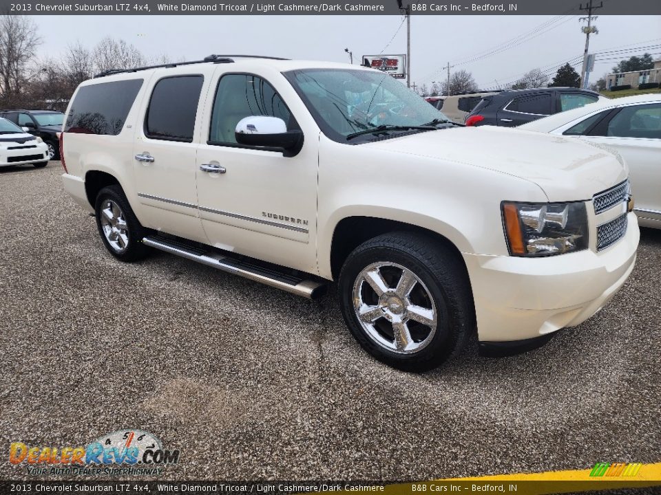 2013 Chevrolet Suburban LTZ 4x4 White Diamond Tricoat / Light Cashmere/Dark Cashmere Photo #32