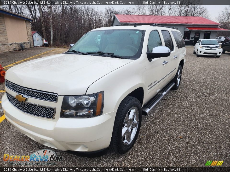 2013 Chevrolet Suburban LTZ 4x4 White Diamond Tricoat / Light Cashmere/Dark Cashmere Photo #33