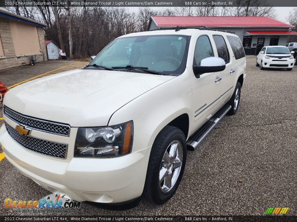 2013 Chevrolet Suburban LTZ 4x4 White Diamond Tricoat / Light Cashmere/Dark Cashmere Photo #34