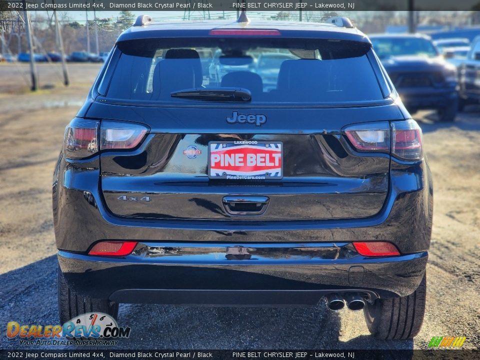 2022 Jeep Compass Limited 4x4 Diamond Black Crystal Pearl / Black Photo #6