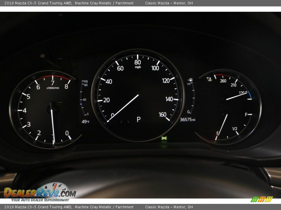 2019 Mazda CX-5 Grand Touring AWD Machine Gray Metallic / Parchment Photo #8