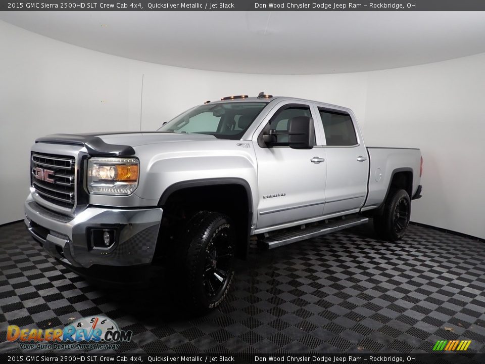 2015 GMC Sierra 2500HD SLT Crew Cab 4x4 Quicksilver Metallic / Jet Black Photo #7