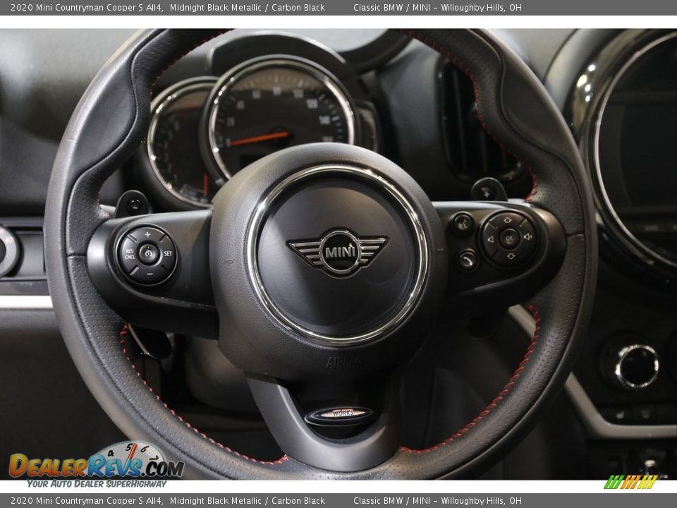 2020 Mini Countryman Cooper S All4 Midnight Black Metallic / Carbon Black Photo #7