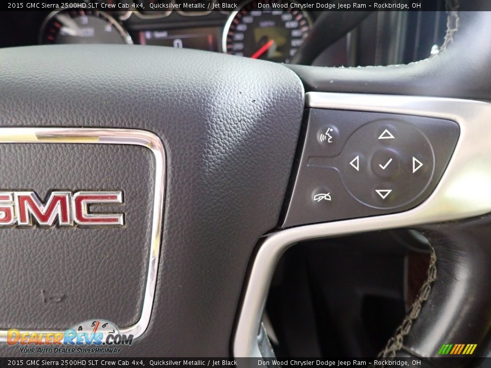 2015 GMC Sierra 2500HD SLT Crew Cab 4x4 Steering Wheel Photo #17
