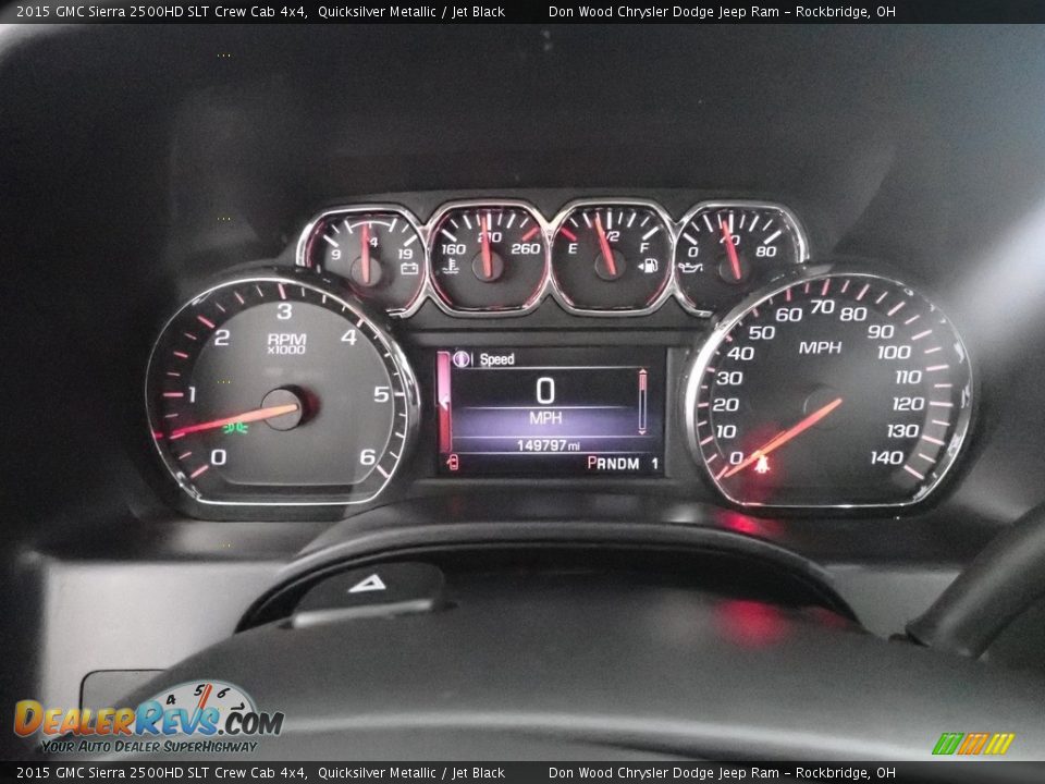 2015 GMC Sierra 2500HD SLT Crew Cab 4x4 Gauges Photo #18