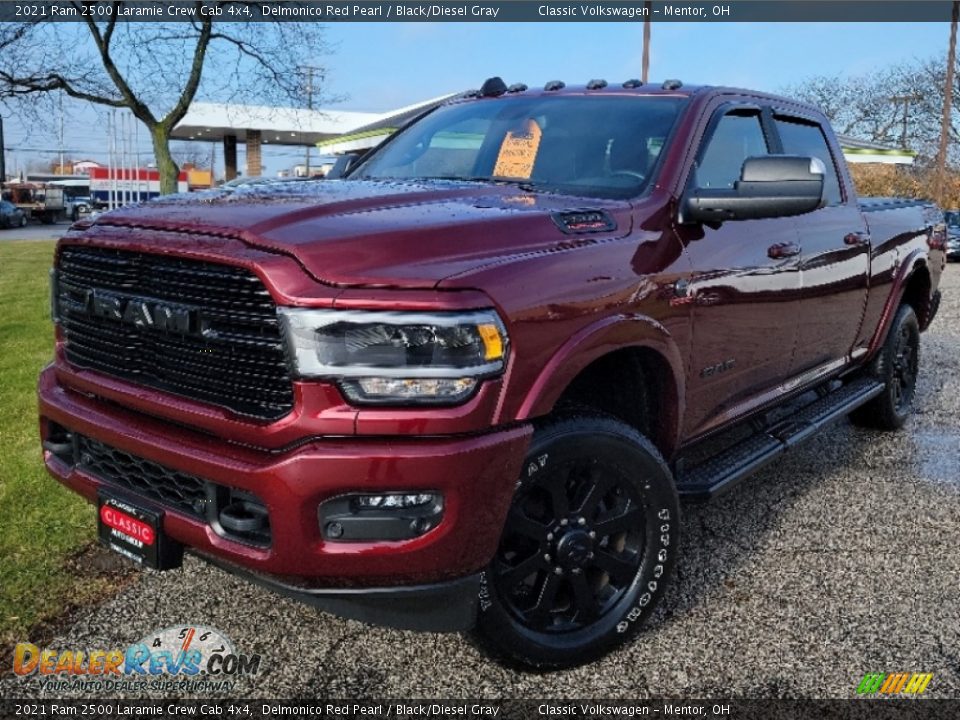 2021 Ram 2500 Laramie Crew Cab 4x4 Delmonico Red Pearl / Black/Diesel Gray Photo #1