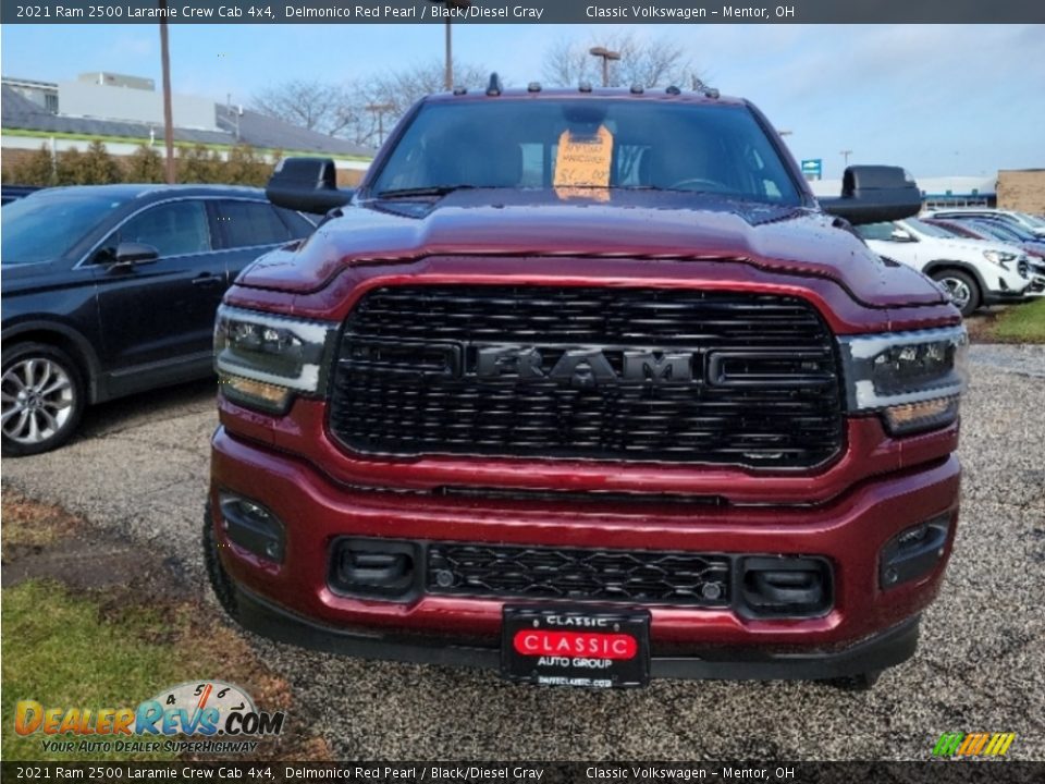2021 Ram 2500 Laramie Crew Cab 4x4 Delmonico Red Pearl / Black/Diesel Gray Photo #2
