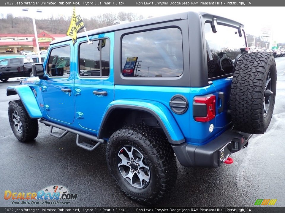 2022 Jeep Wrangler Unlimited Rubicon 4x4 Hydro Blue Pearl / Black Photo #3