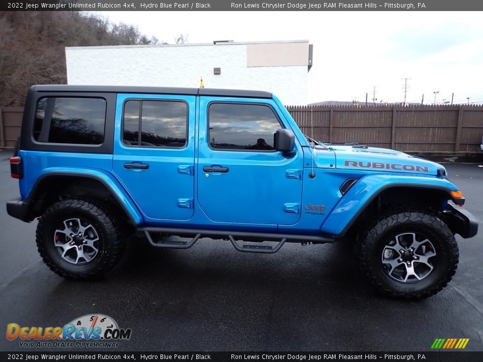 Hydro Blue Pearl 2022 Jeep Wrangler Unlimited Rubicon 4x4 Photo #7