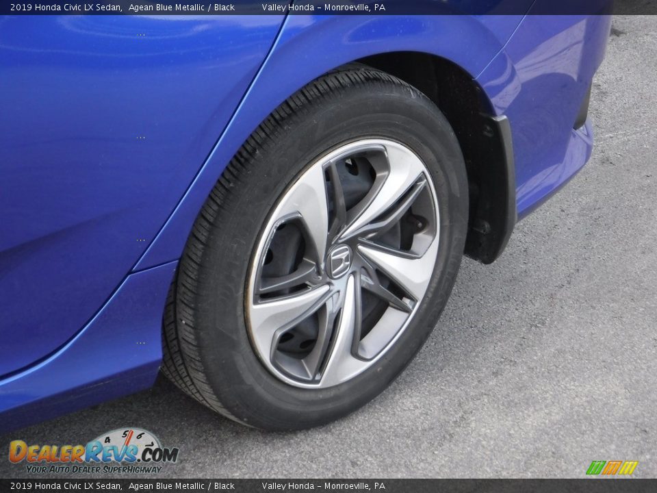 2019 Honda Civic LX Sedan Agean Blue Metallic / Black Photo #3