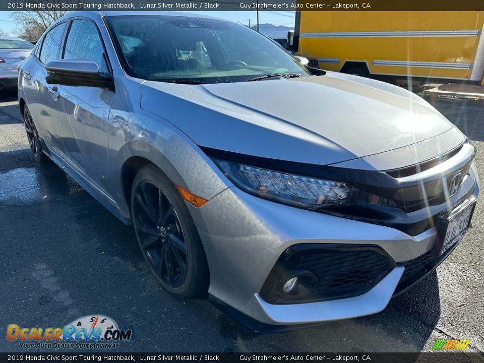 2019 Honda Civic Sport Touring Hatchback Lunar Silver Metallic / Black Photo #1