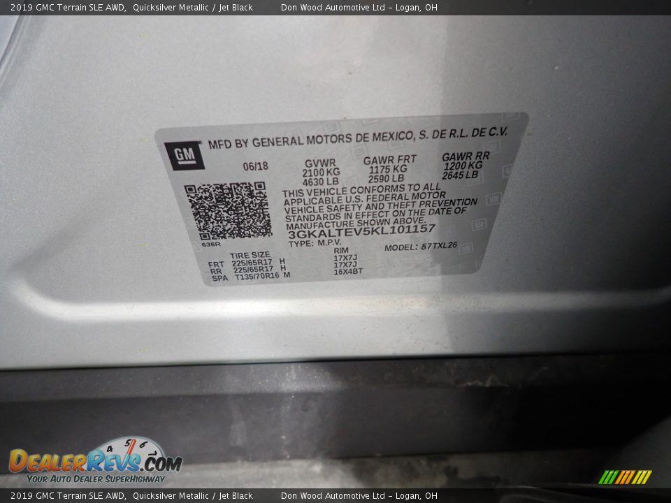 2019 GMC Terrain SLE AWD Quicksilver Metallic / Jet Black Photo #31