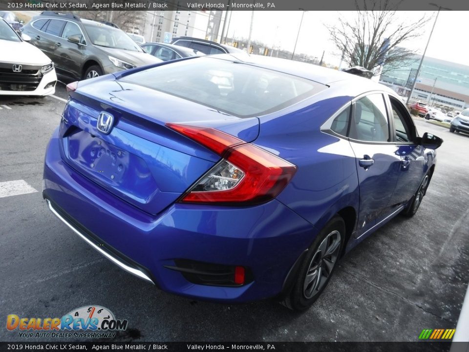 2019 Honda Civic LX Sedan Agean Blue Metallic / Black Photo #6