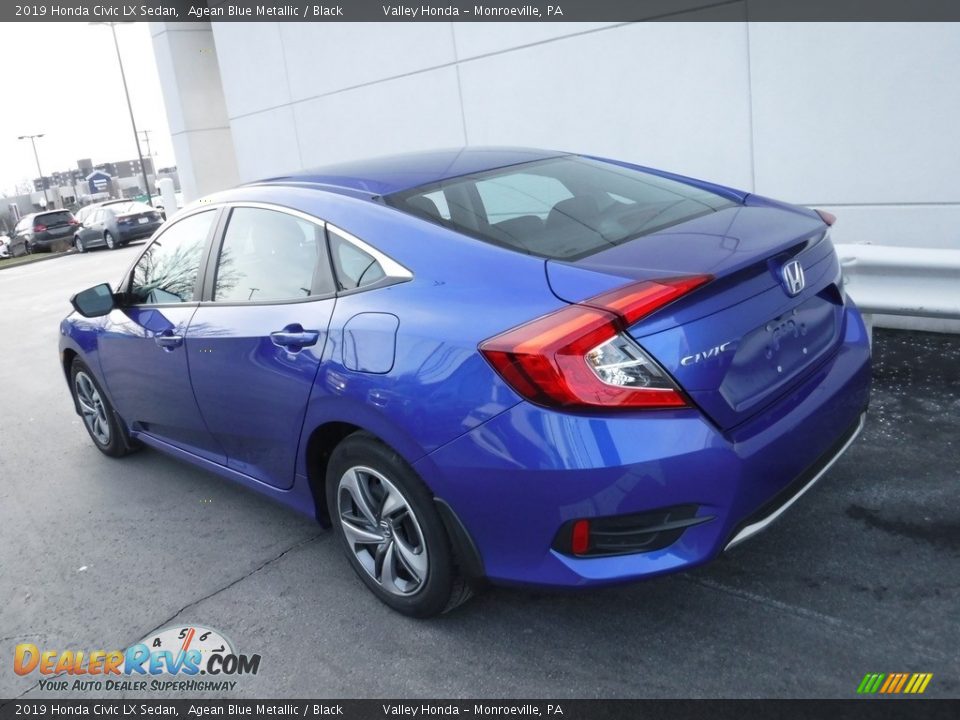 2019 Honda Civic LX Sedan Agean Blue Metallic / Black Photo #8