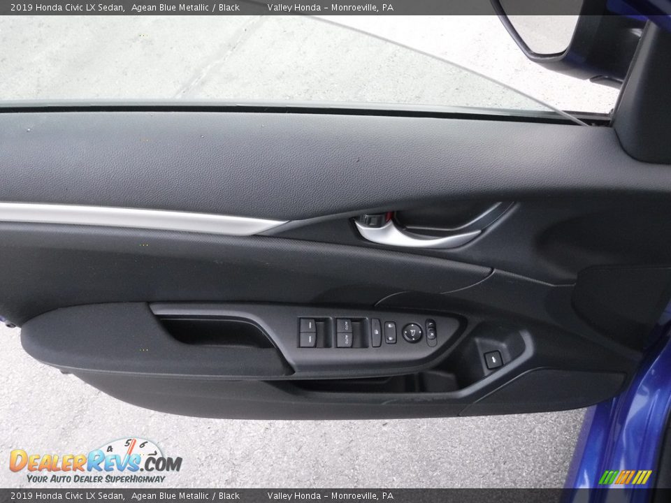 2019 Honda Civic LX Sedan Agean Blue Metallic / Black Photo #9