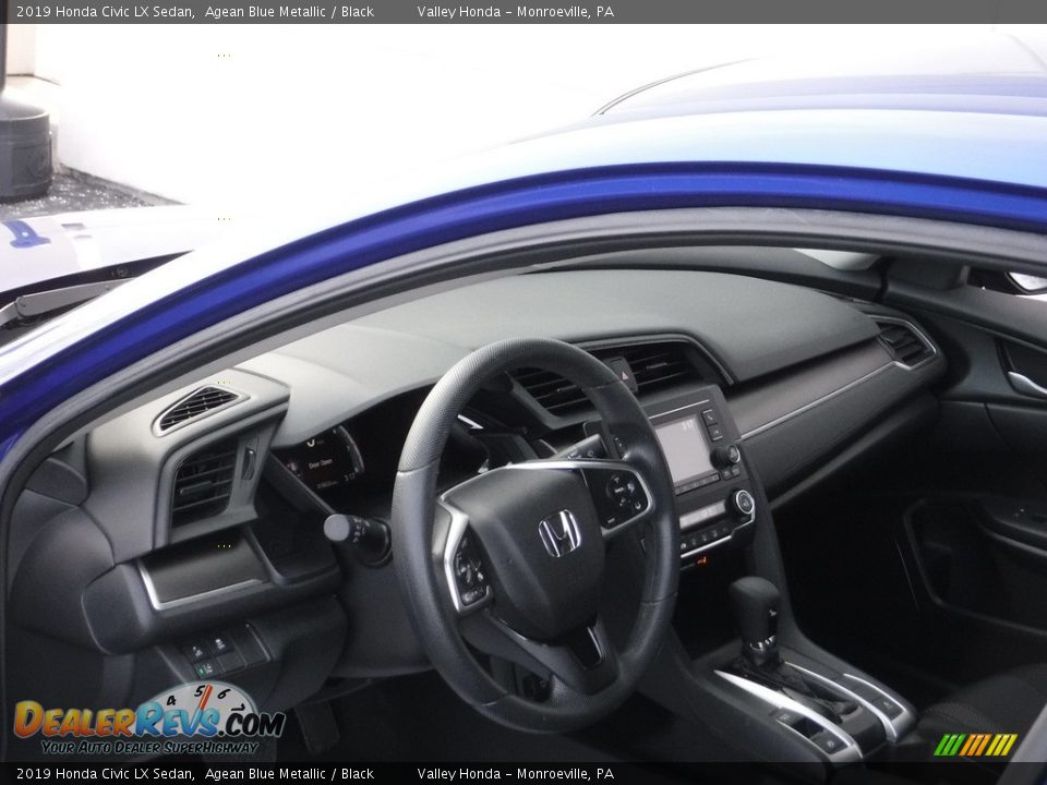 2019 Honda Civic LX Sedan Agean Blue Metallic / Black Photo #10