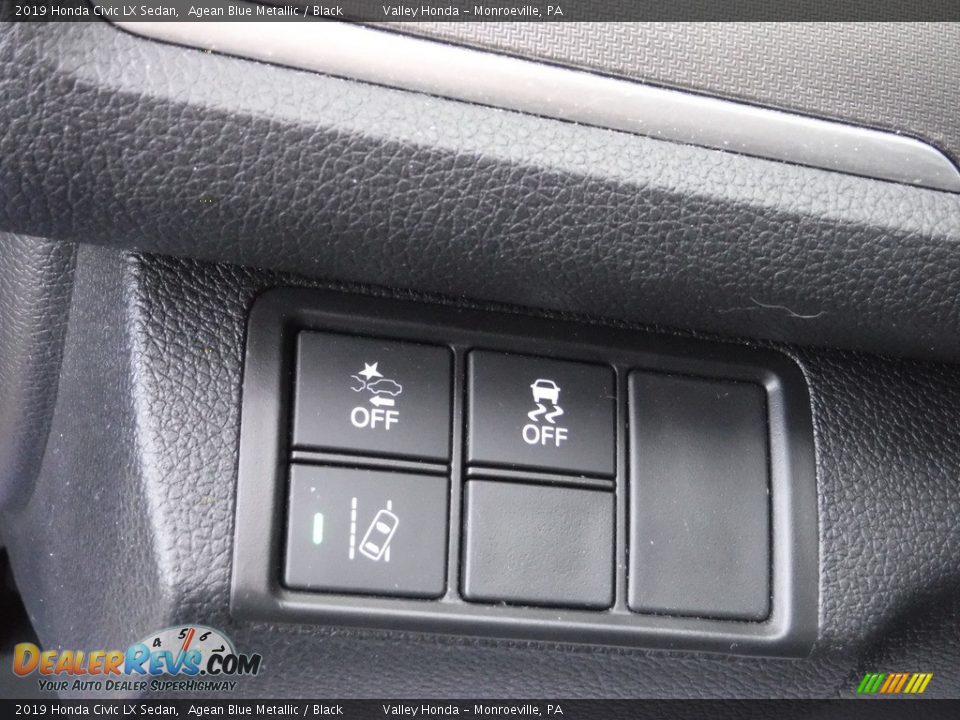 2019 Honda Civic LX Sedan Agean Blue Metallic / Black Photo #11