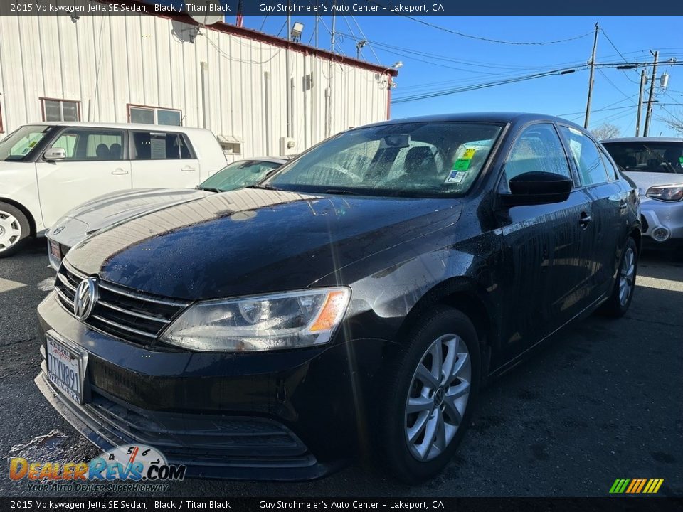 2015 Volkswagen Jetta SE Sedan Black / Titan Black Photo #3