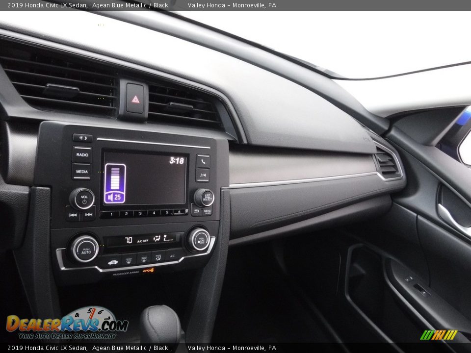 2019 Honda Civic LX Sedan Agean Blue Metallic / Black Photo #14