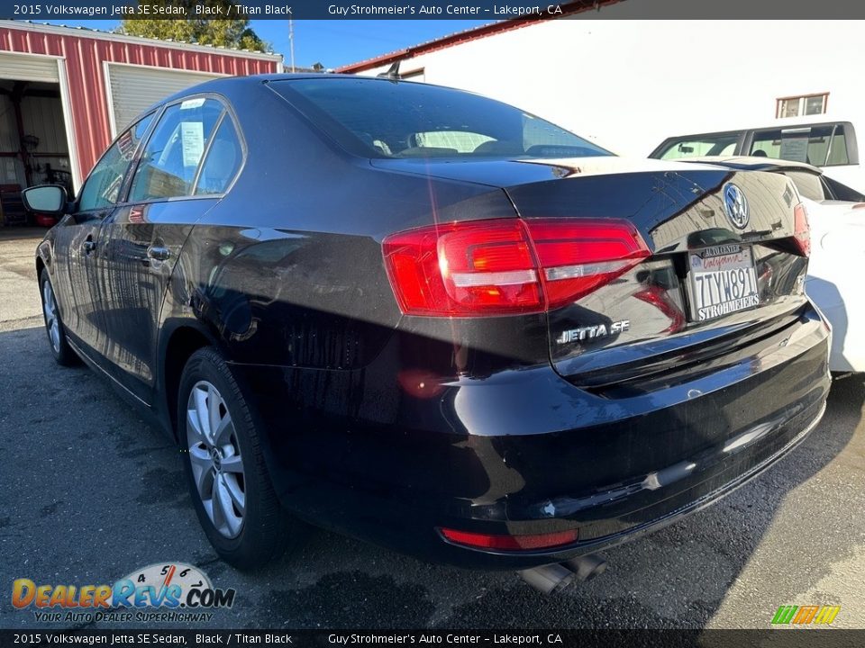 2015 Volkswagen Jetta SE Sedan Black / Titan Black Photo #4