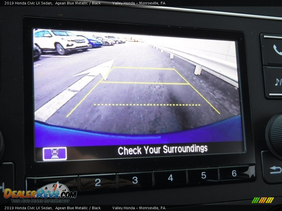 2019 Honda Civic LX Sedan Agean Blue Metallic / Black Photo #15