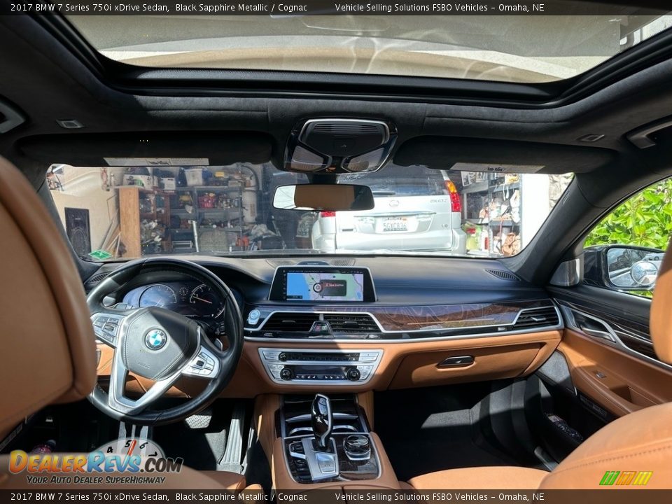 2017 BMW 7 Series 750i xDrive Sedan Black Sapphire Metallic / Cognac Photo #5