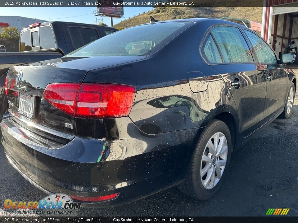 2015 Volkswagen Jetta SE Sedan Black / Titan Black Photo #6