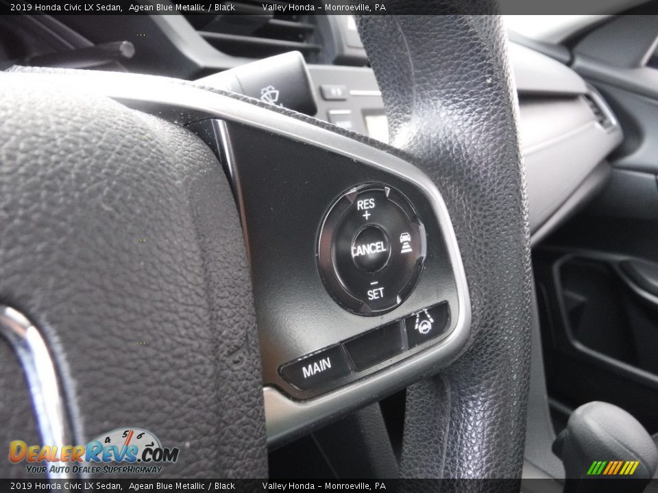 2019 Honda Civic LX Sedan Agean Blue Metallic / Black Photo #17