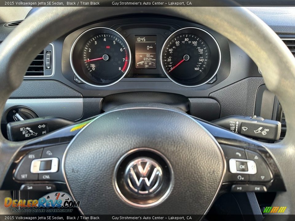 2015 Volkswagen Jetta SE Sedan Black / Titan Black Photo #7