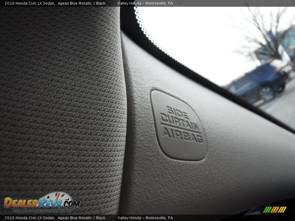 2019 Honda Civic LX Sedan Agean Blue Metallic / Black Photo #18