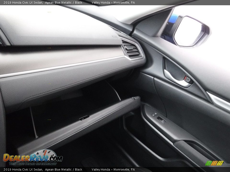 2019 Honda Civic LX Sedan Agean Blue Metallic / Black Photo #21