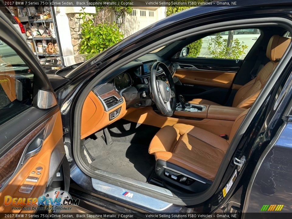 2017 BMW 7 Series 750i xDrive Sedan Black Sapphire Metallic / Cognac Photo #9