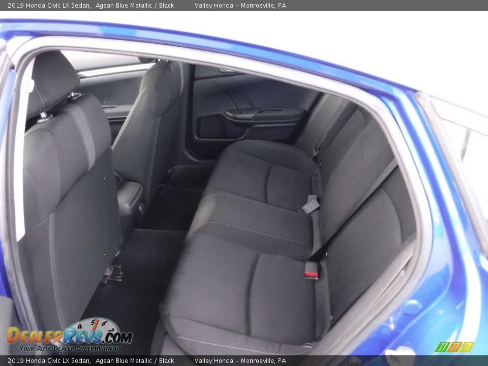 2019 Honda Civic LX Sedan Agean Blue Metallic / Black Photo #24