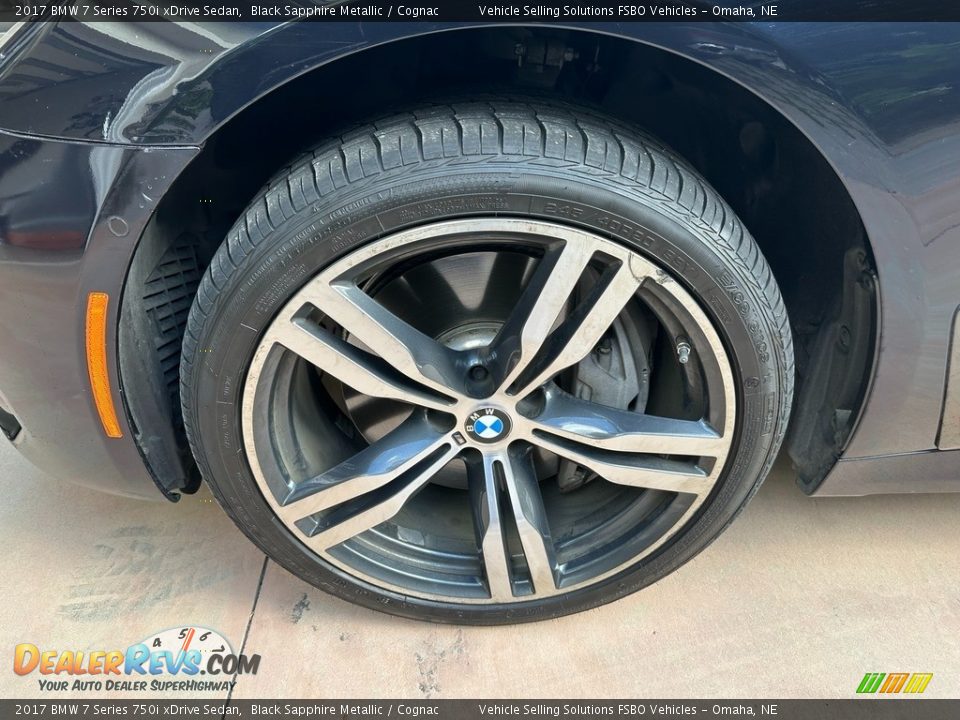 2017 BMW 7 Series 750i xDrive Sedan Black Sapphire Metallic / Cognac Photo #12