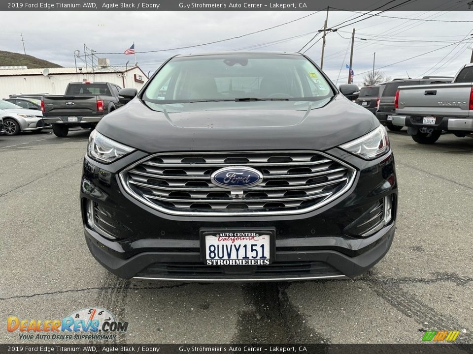 2019 Ford Edge Titanium AWD Agate Black / Ebony Photo #2