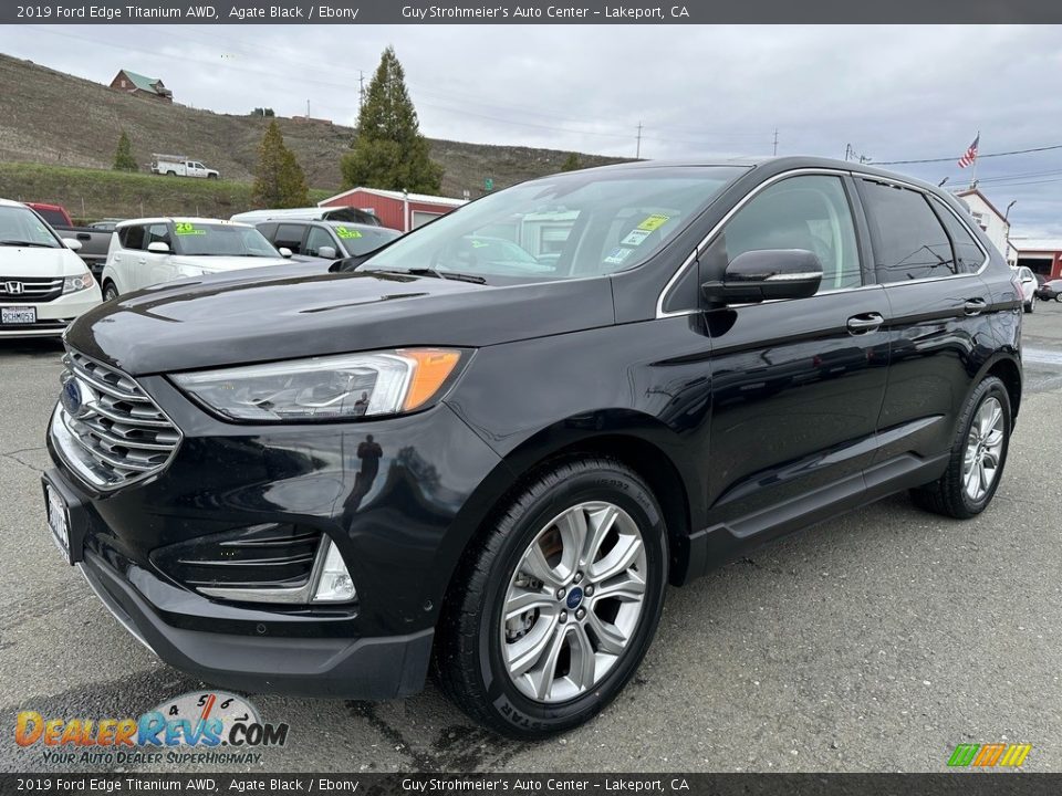 2019 Ford Edge Titanium AWD Agate Black / Ebony Photo #3