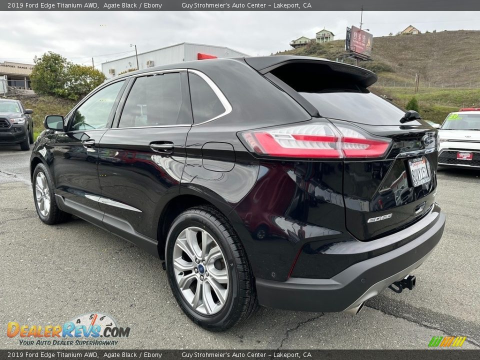 2019 Ford Edge Titanium AWD Agate Black / Ebony Photo #4