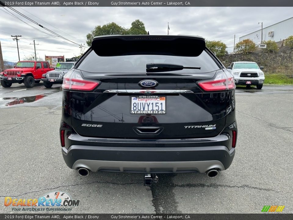 2019 Ford Edge Titanium AWD Agate Black / Ebony Photo #5